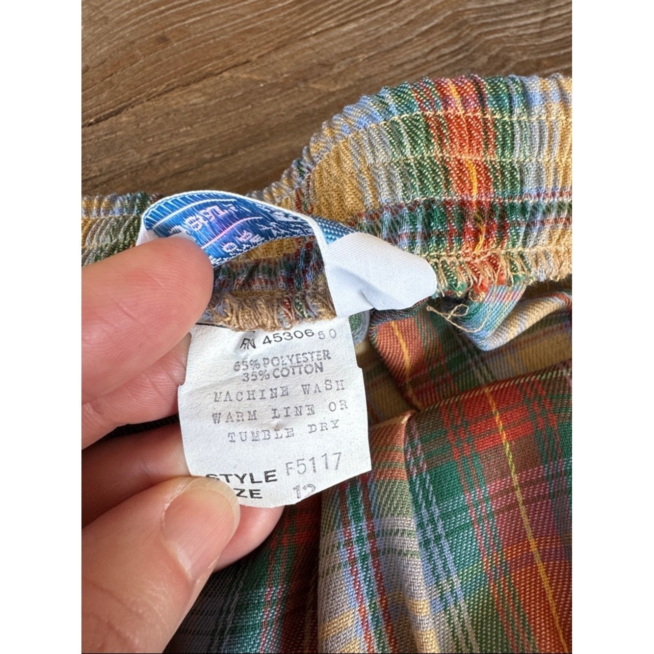 Sears vintage western flannel plaid shirt and midi skirt set EVC size Small