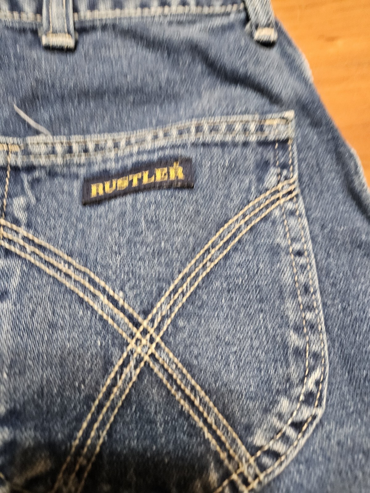 Vintage Rustler Jeans Juniors Size 11 Straight Western Made In USA