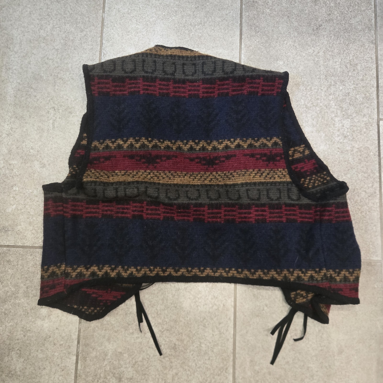 Vintage Woolrich Aztec Navajo Southwestern Vest XL Wool USA Waistcoat Western