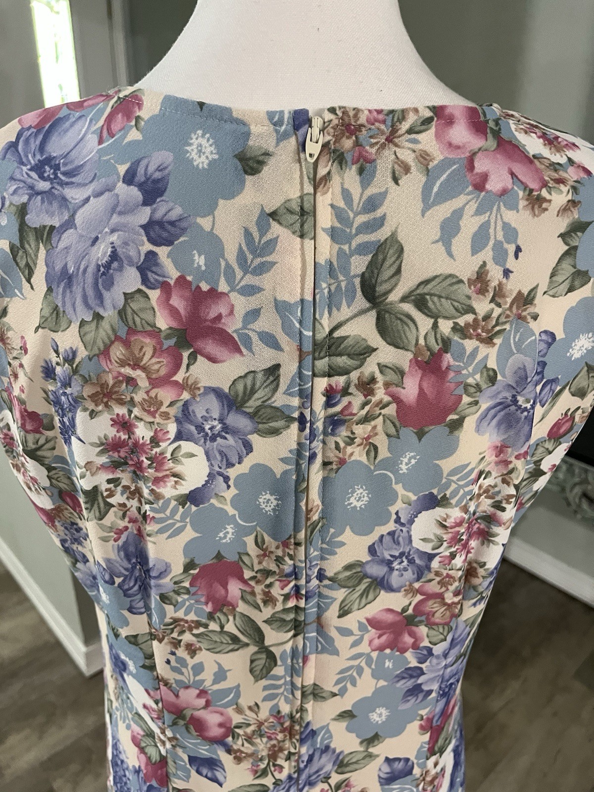Vintage California Looks Made in USA Floral Multi Pastel A-Line Dress Size 10