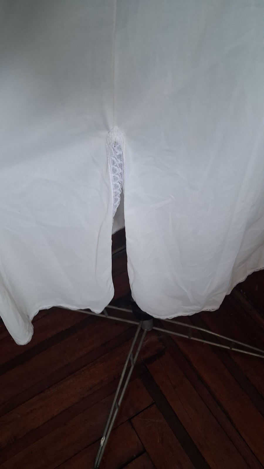 Vintage 1950s White Slip, Vintage Long White Maxi lace Gaymode JC Penney
