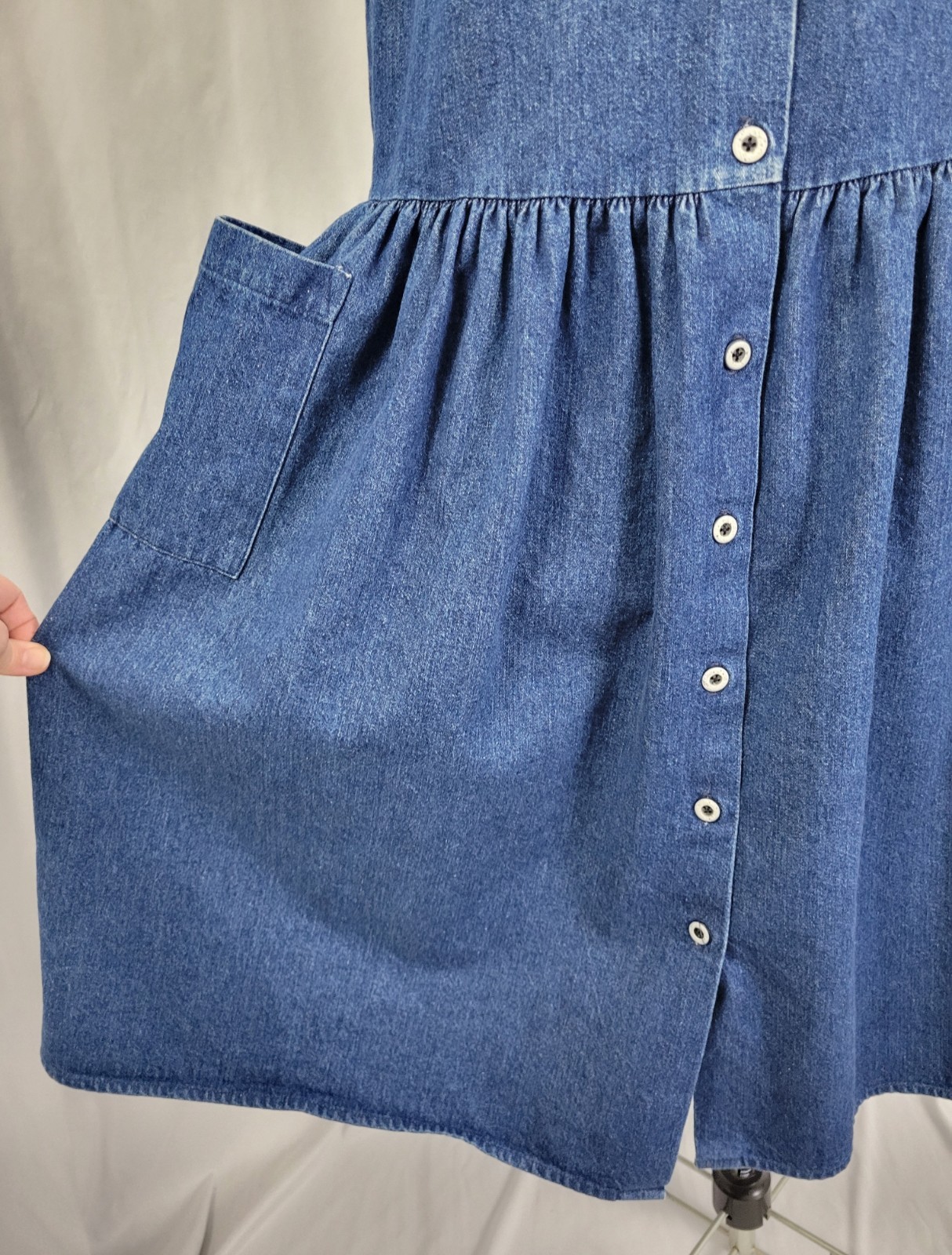 Vintage You Too Babes Denim Jumper w Dropwaist & Pockets Size 13