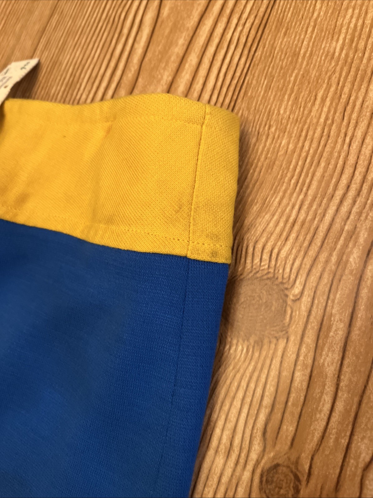 Vintage Plus Size Long Skirt Size 38 Blue & Yellow, w/ Smily Face Buttons