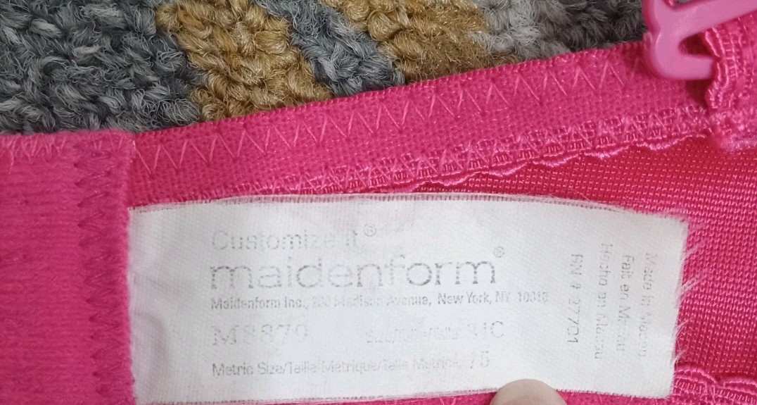 Vtg Maidenform 8879 Customize It Embroidered Strapless Push Up Demi Bra 34C Pink