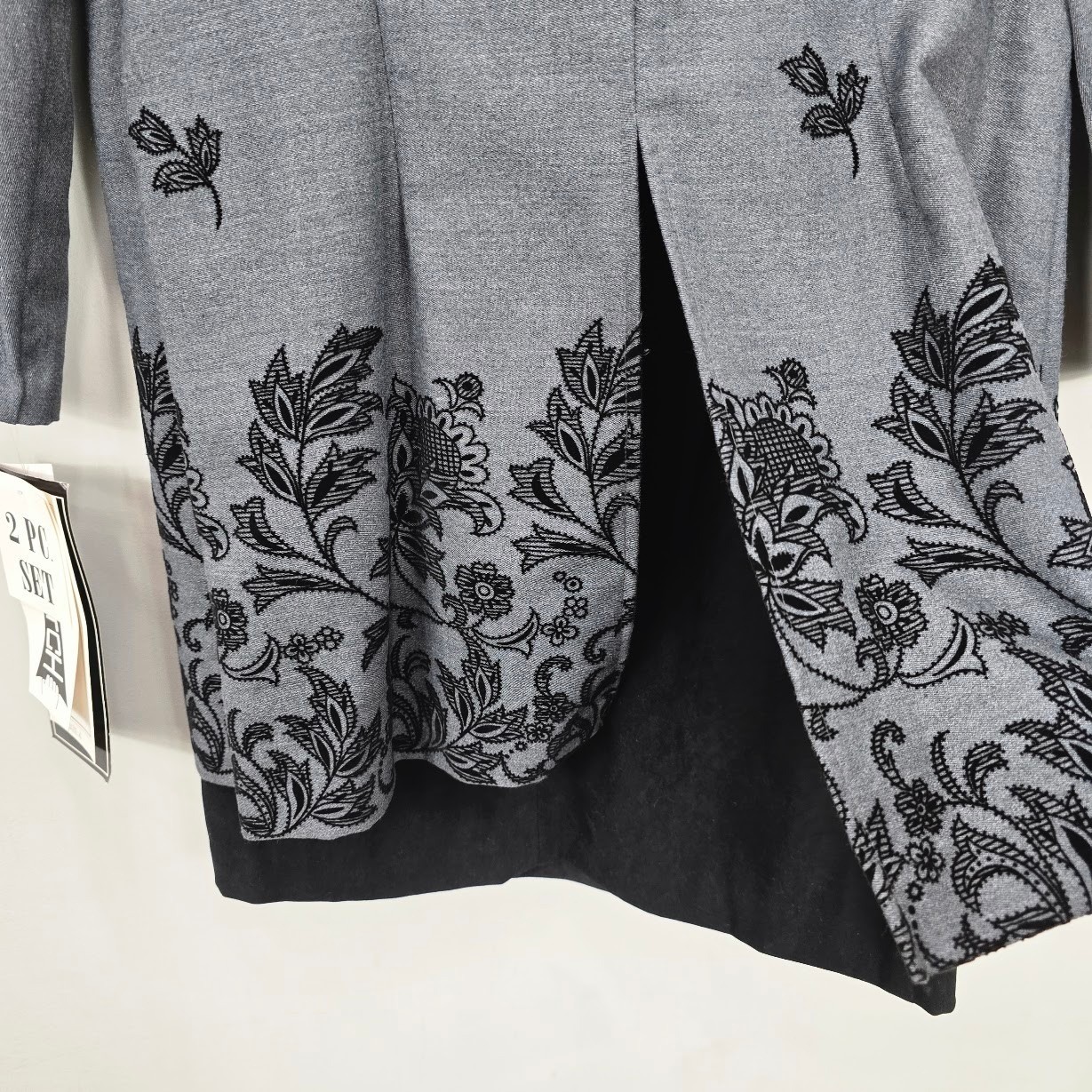 Vintage 90s Molly Malloy Dress Jacket Set 4 Petite Embroidered Office Career NWT