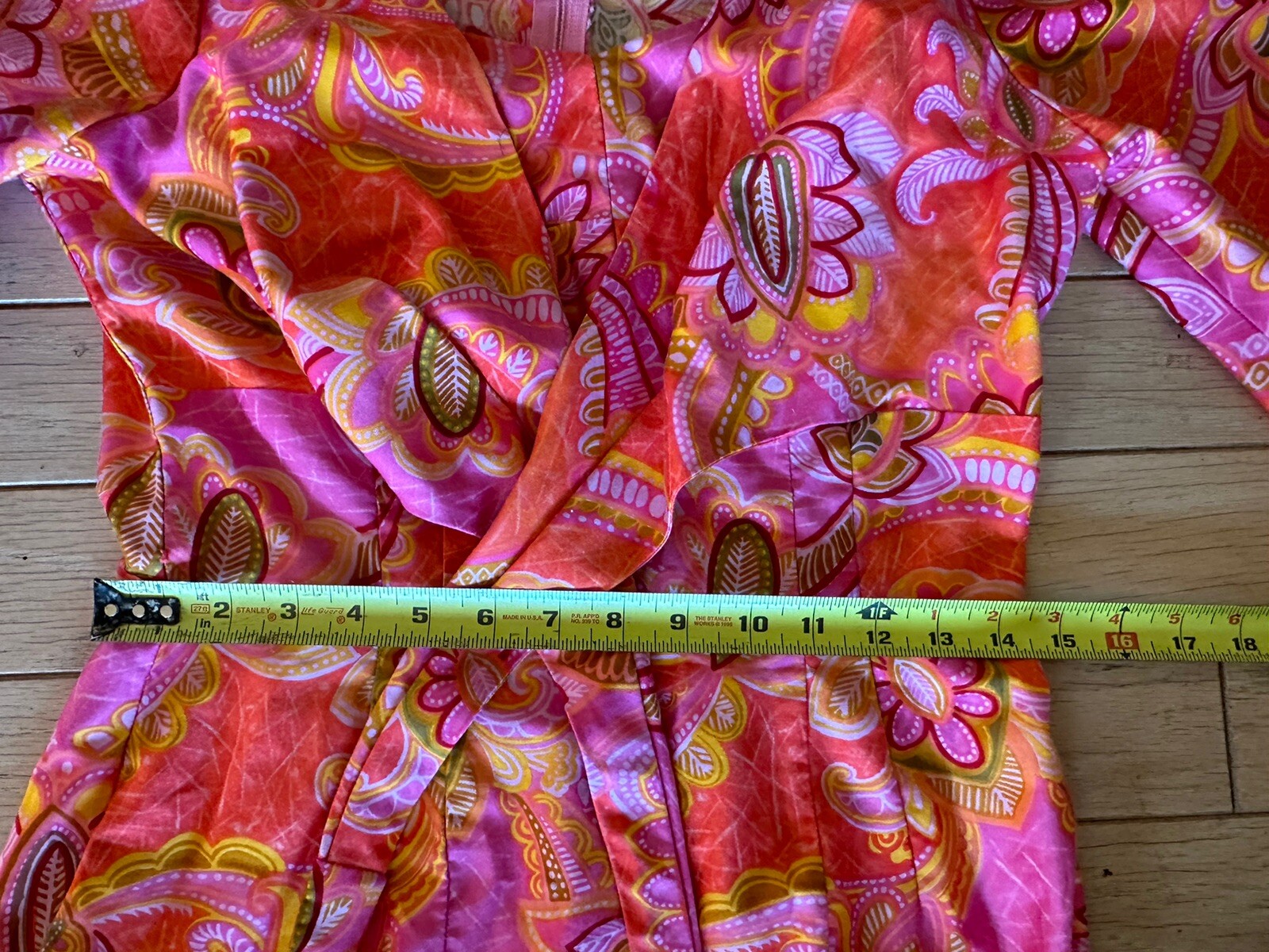 Vtg Stan Hicks Hawaiian Casuals Kimono Sleeve Maxi Muumuu Dress