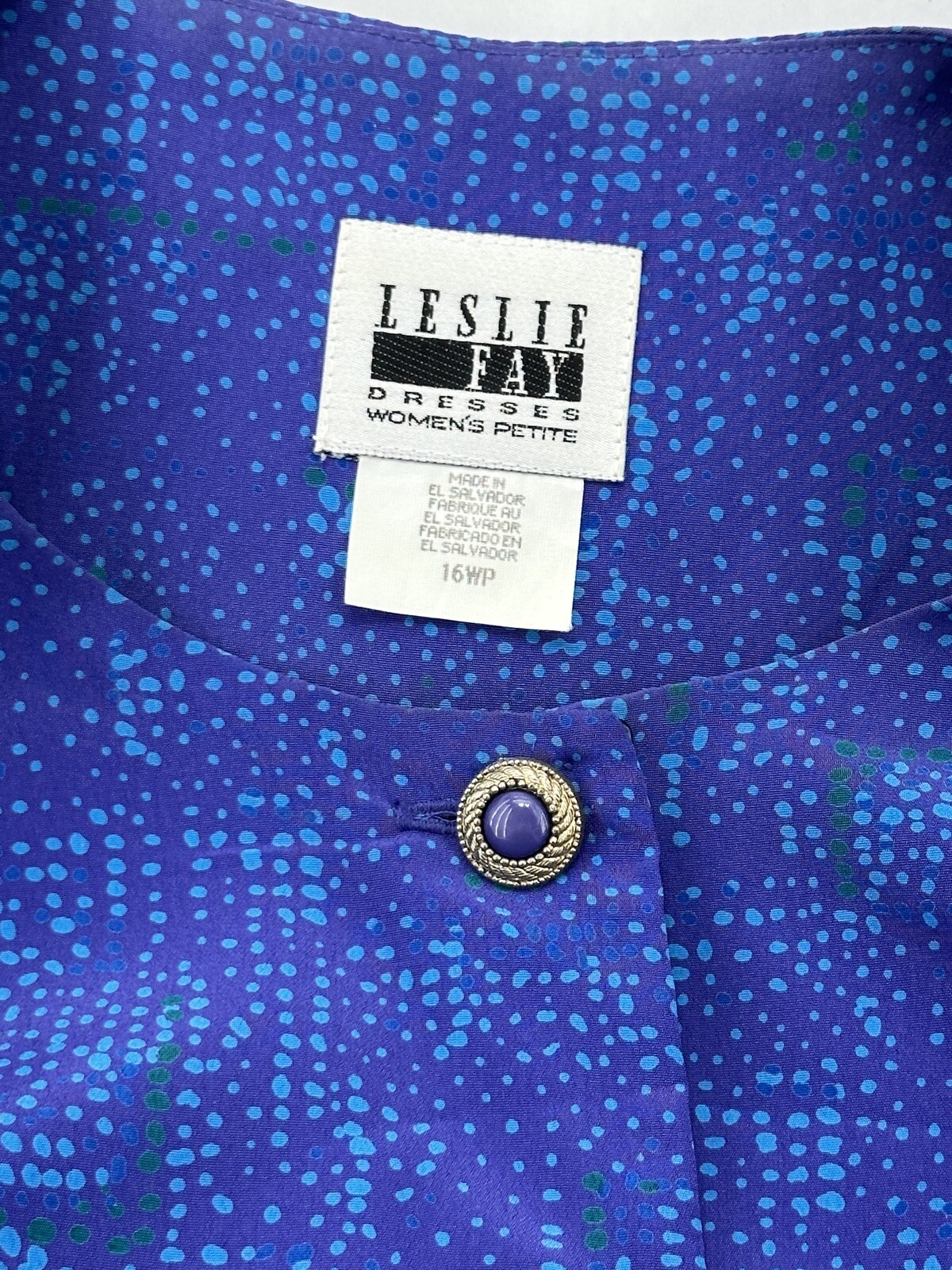 LESLIE FAY Dresses Women’s Petite 16 Blazer Jacket and Skirt Set Purple/Blue