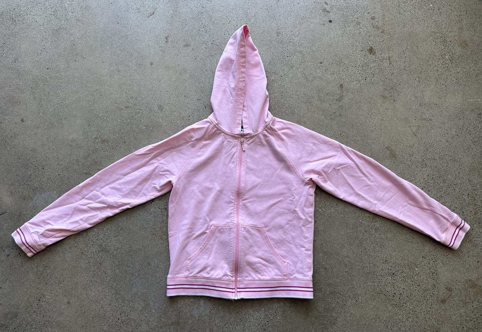 Vintage Cheetah Pink Cotton & Spandex Blend Full Zip Hooded Jacket Size S