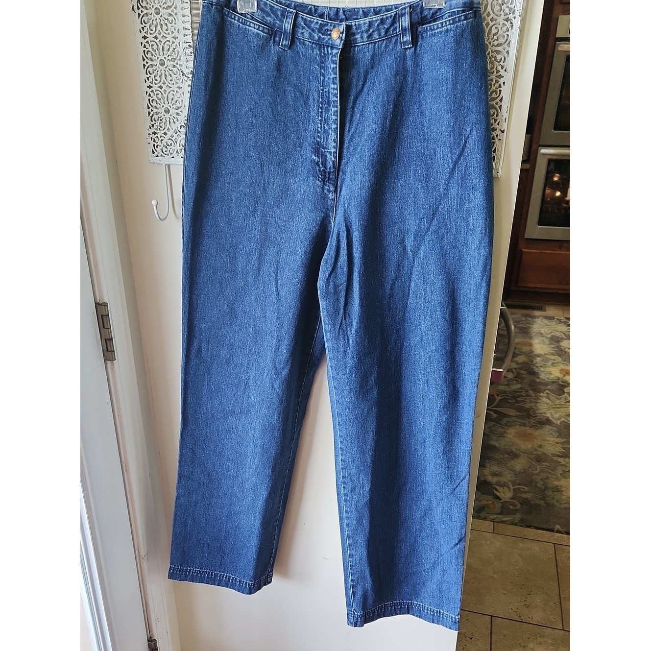 LRL Gold Crest Ralph Lauren Jeans sz 12 Denim Wide Leg Mom 90s Y2K