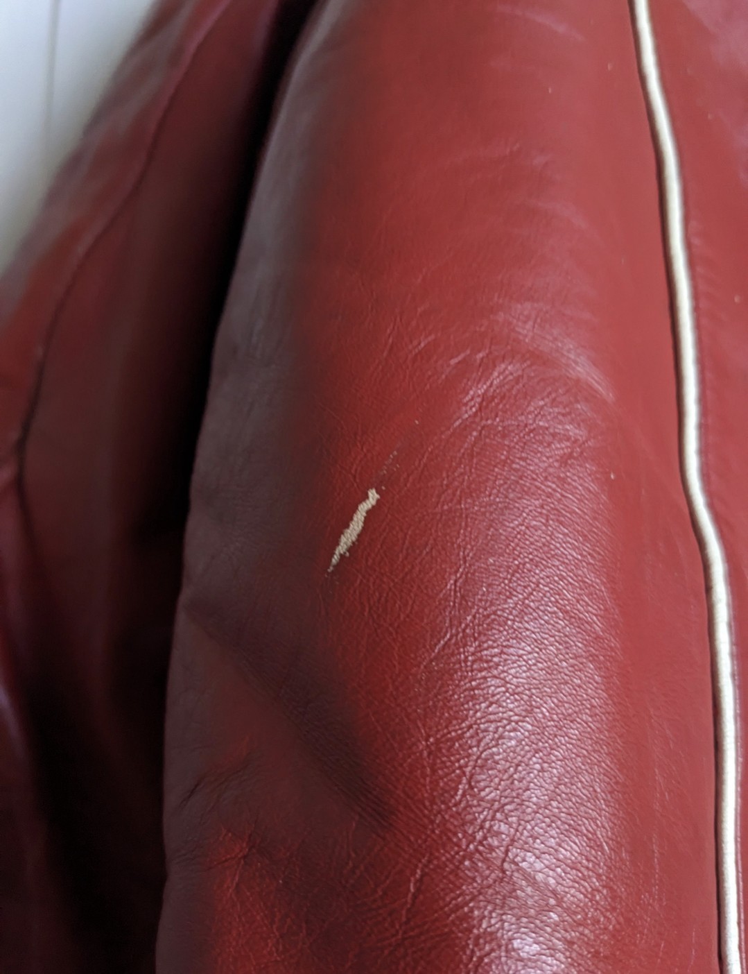 Vintage 70s Erbo Bike Leather Jacket Red