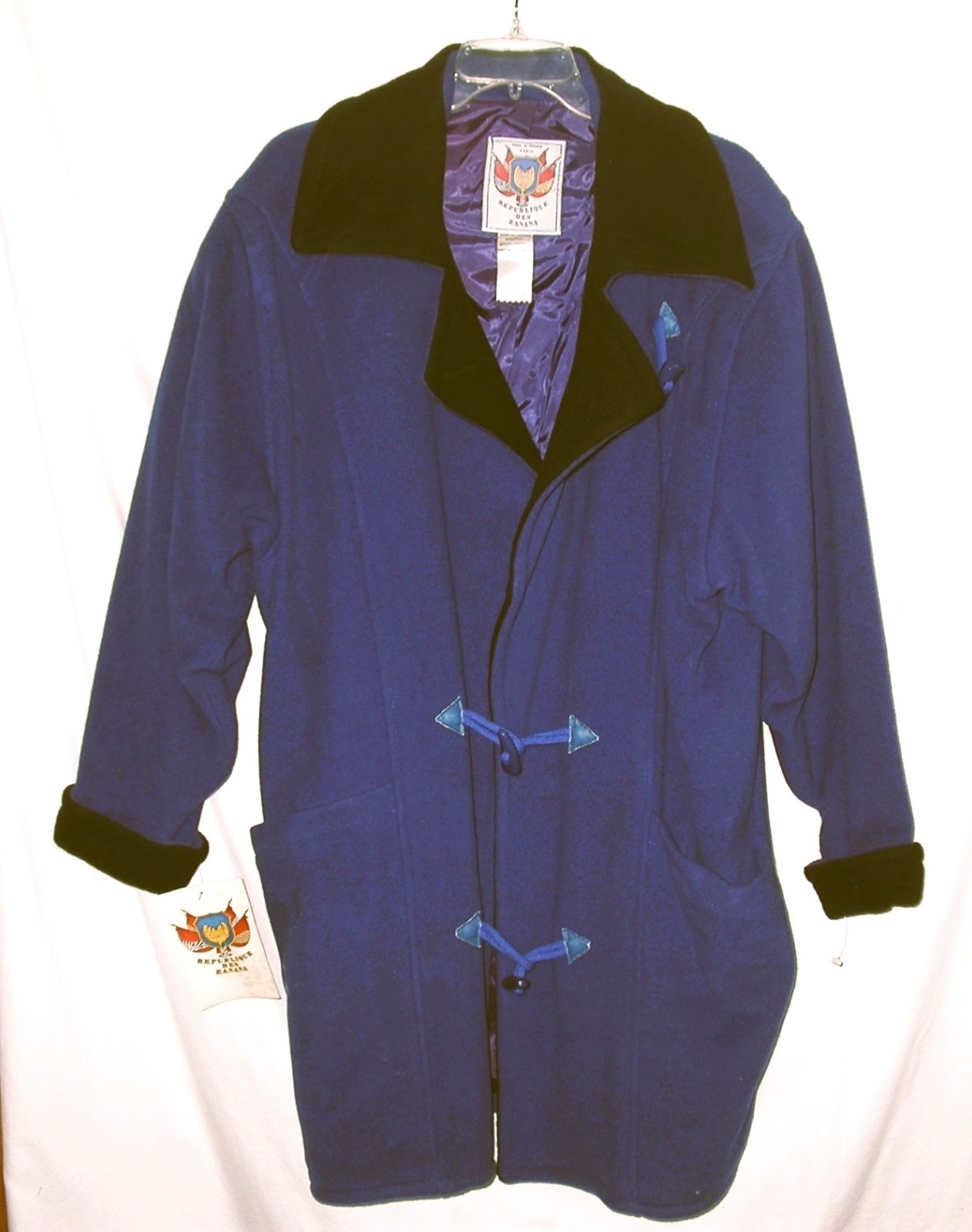 Vtg Banana Republic Republique des Zanana PARIS Womens Wool Coat XL (14-16) NWT