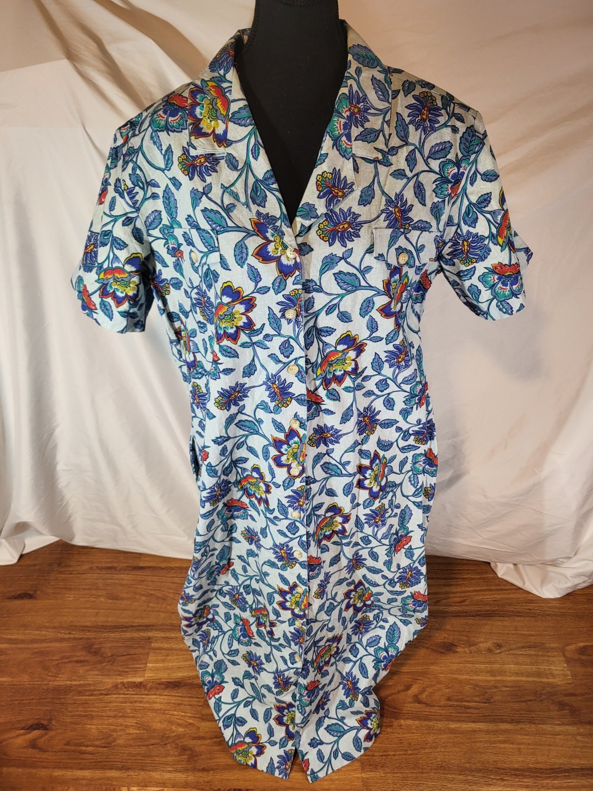 Vintage Carroll Reed Womens Size 12 Floral Midi Long Prairie Dress Cottage Core
