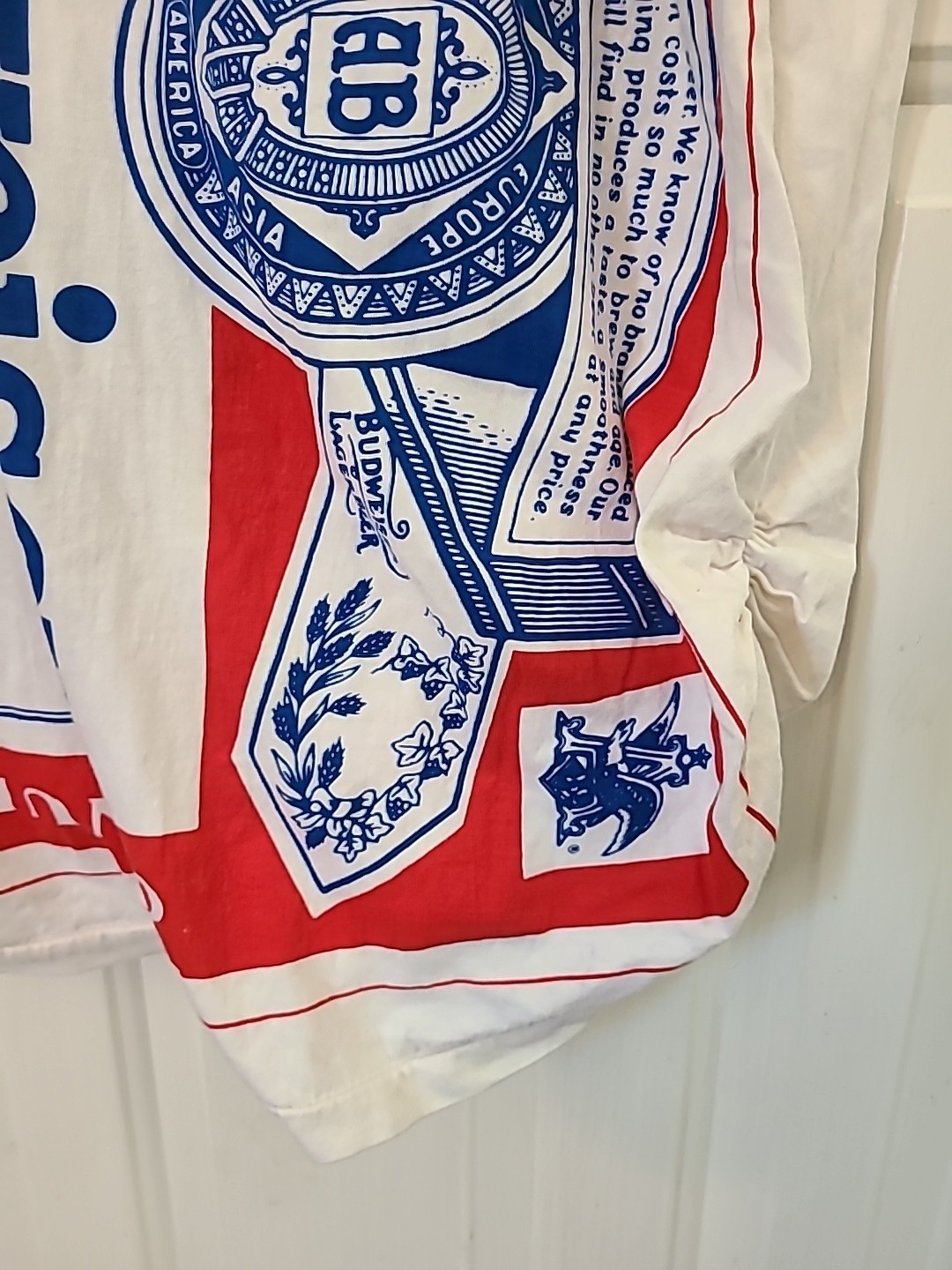 Carabella Collection Vintage Budweiser Romper Single Stitch Coverup OSFA USA