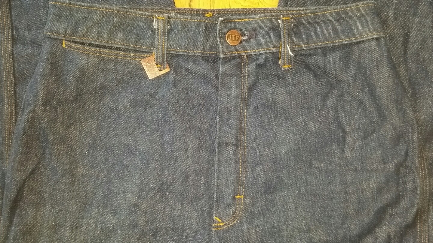 Vintage 70’s JTF Trouser JEANS – size 12 Typical Jeans that fit Dark Denim EUC!