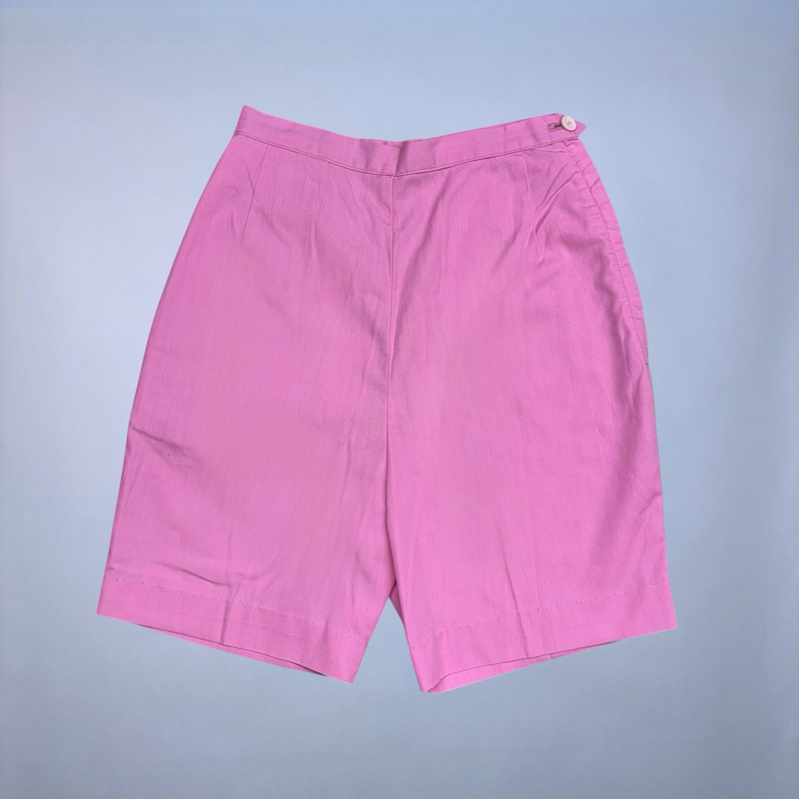 1950s 1960s Mary Rodner Pink Bermuda High Waisted Shorts