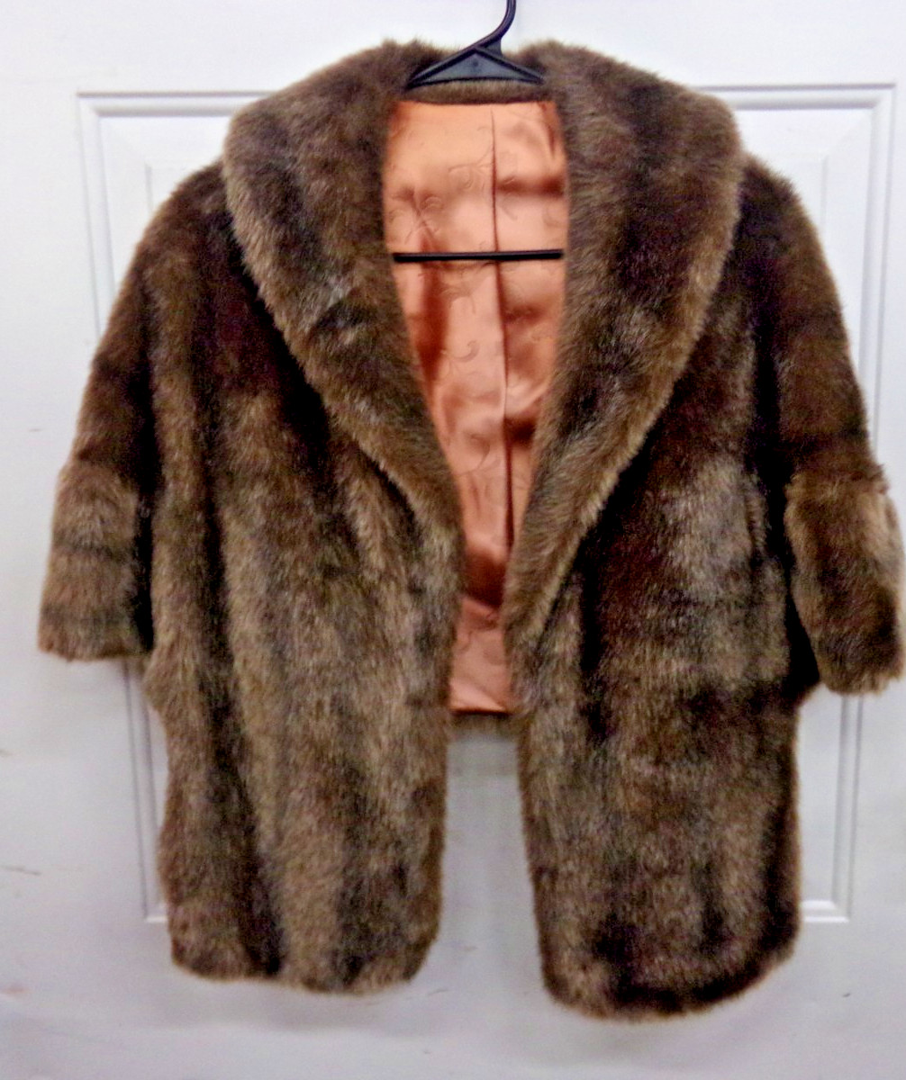 Vintage 60s Regina Glenara by Glenoit Faux Mink Fur Capelet Stoll Made in USA