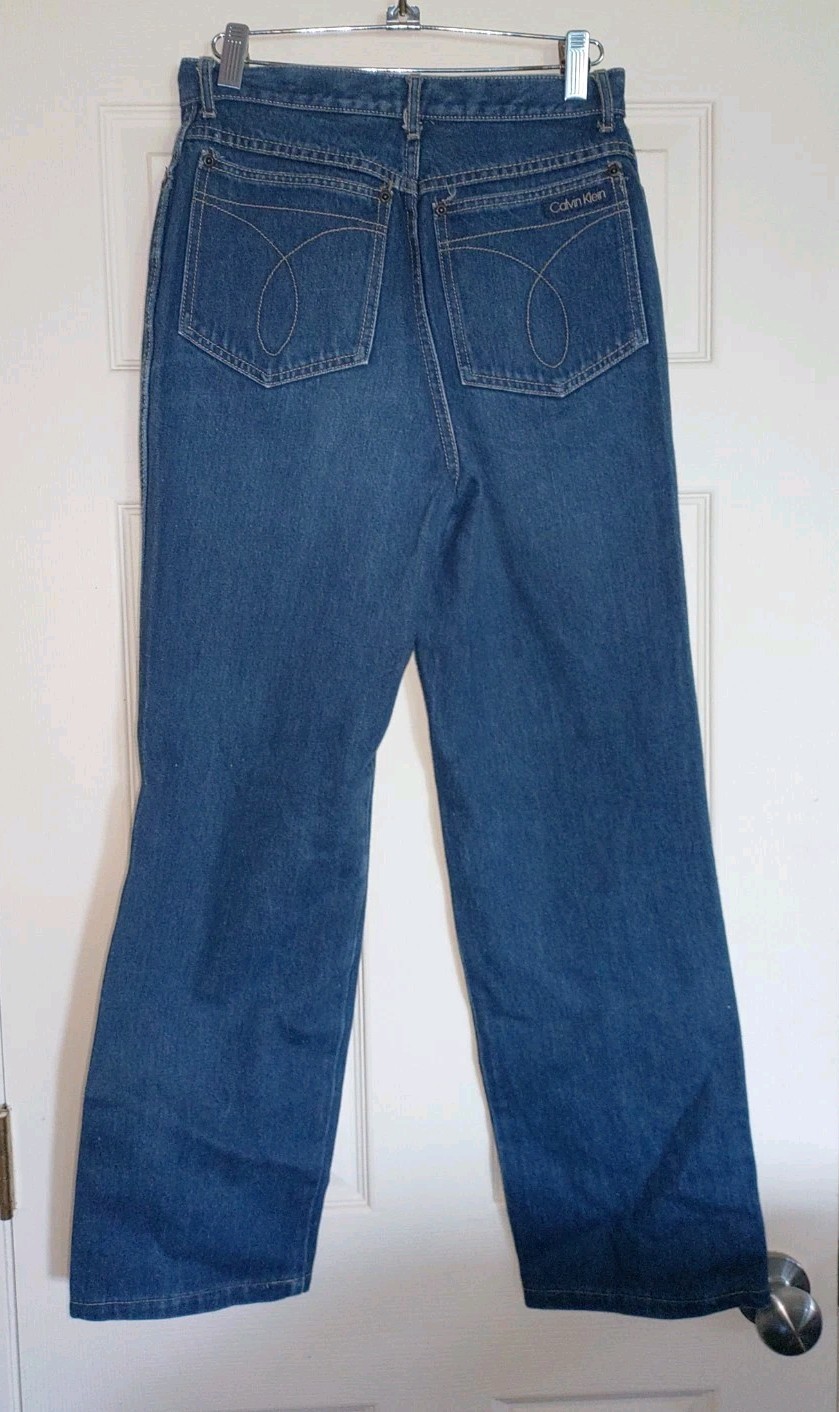 Vintage Calvin Klein Jeans 27 Inch Waist 100% Cotton Straight Leg High Rise EUC