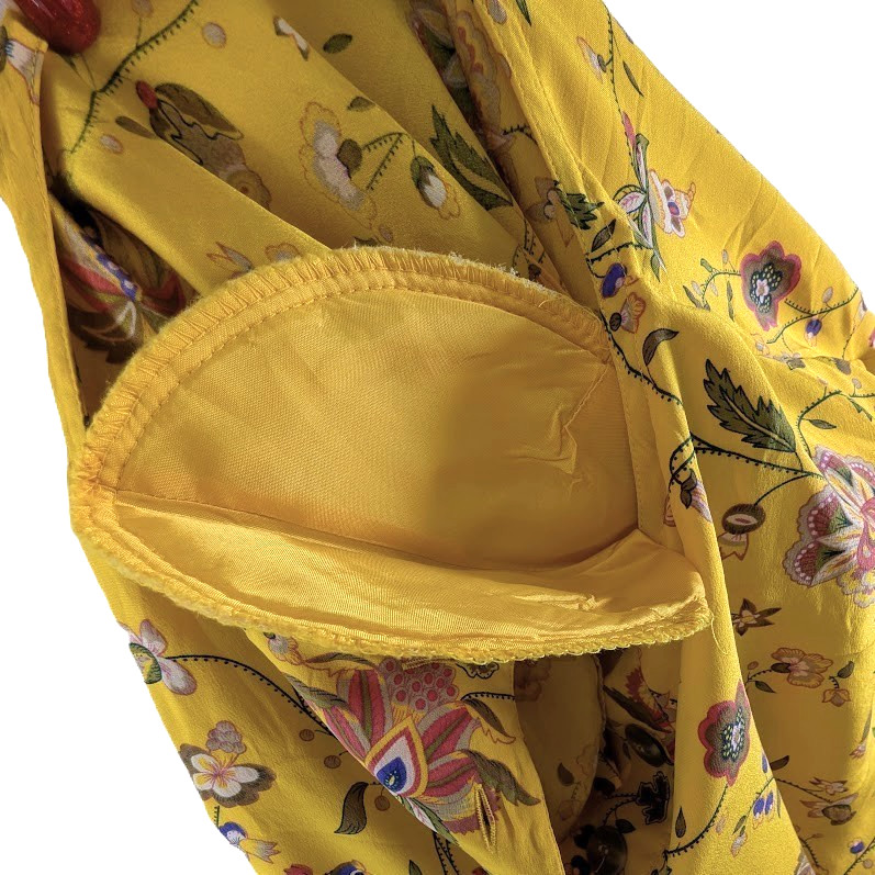 Liz Claiborne Silk Blouse Top Womens Size 14 Floral Sunflower Gold VTG Pullover
