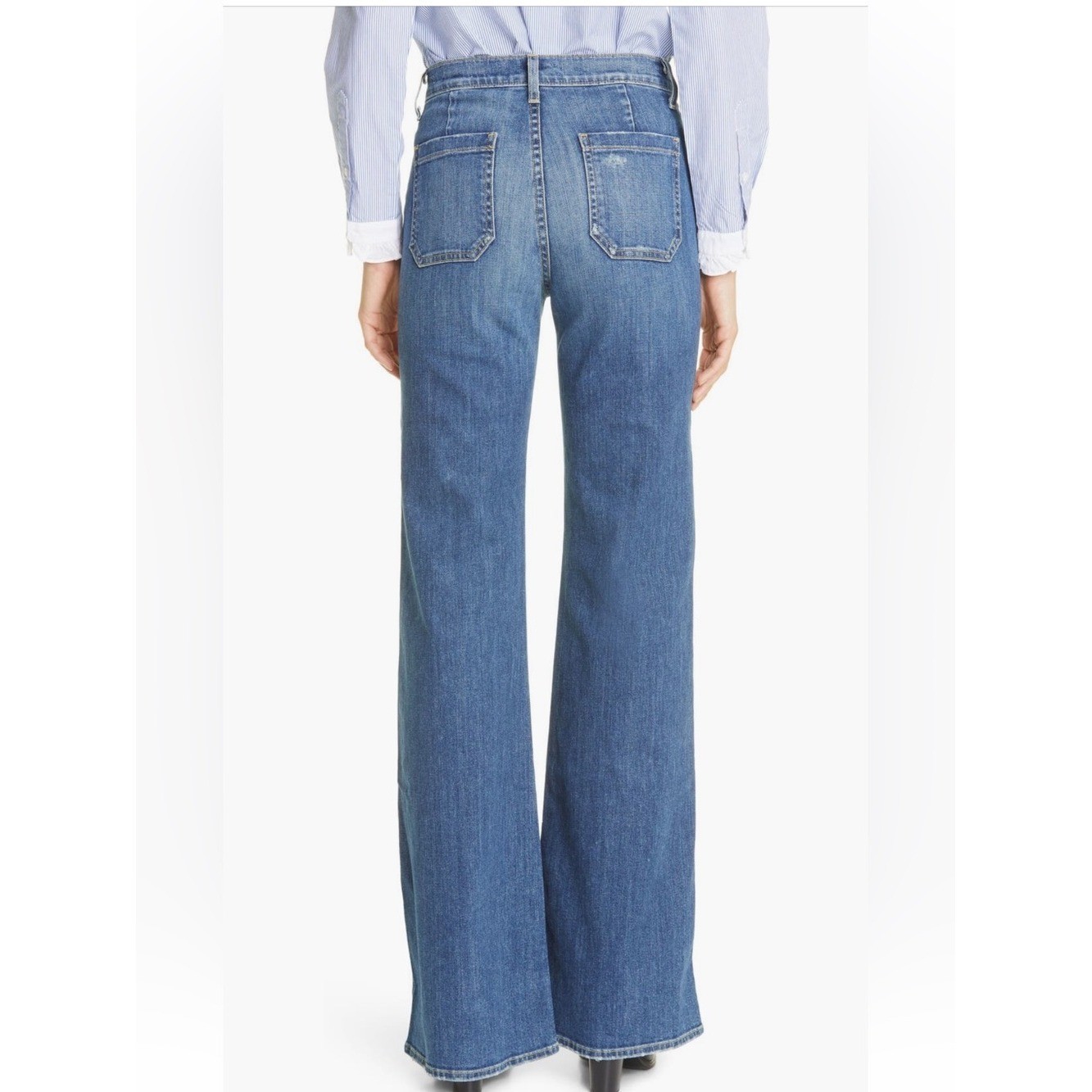 NWT Nili Lotan Florence Patch Pocket Jeans SZ 30 CLASSIC WASH