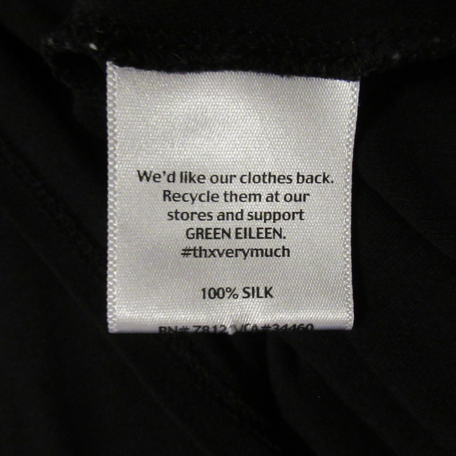 Eileen Fisher Tank Top XL Black 100% Silk Tunic Lagenlook Minimalist Capsule