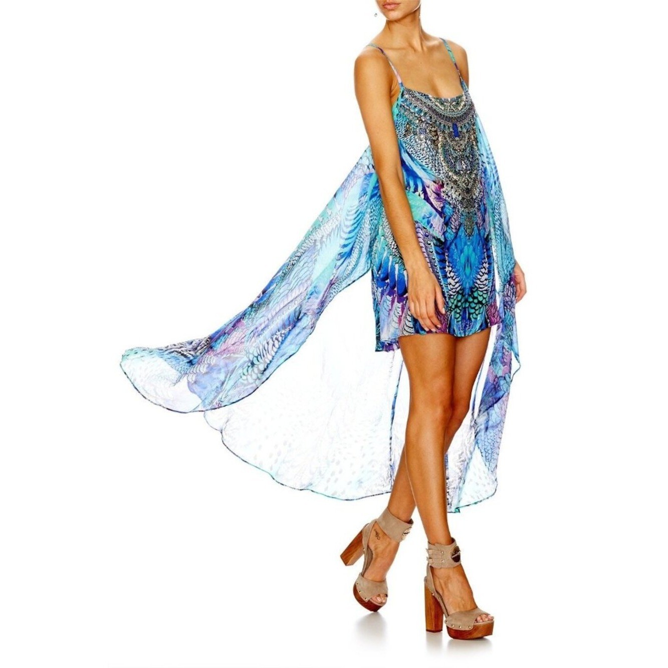 RARE! Camilla Moon Dance Mini Dress With Overlay Size XS
