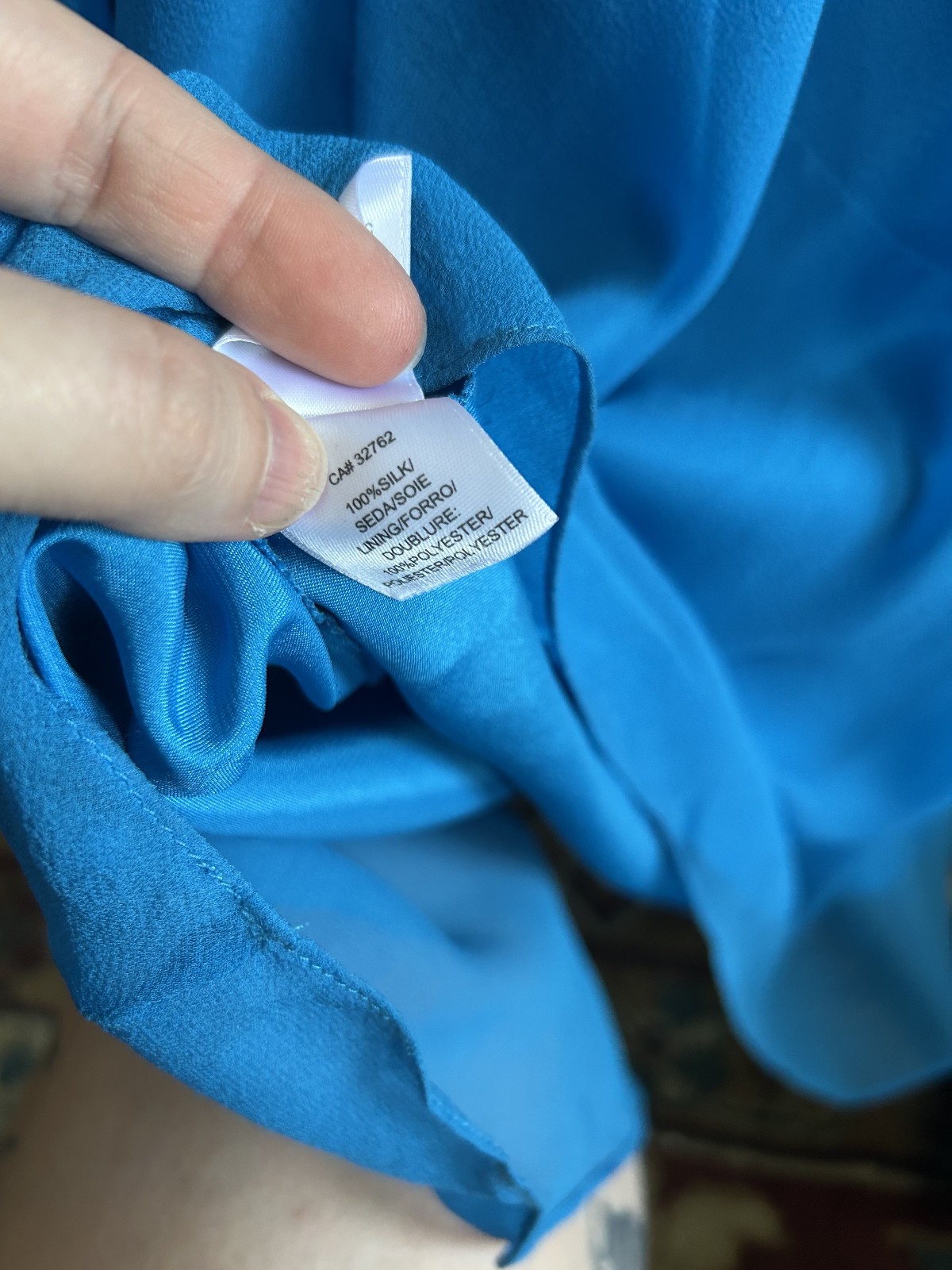 Vintage Y2K Laundry Shelli Segal Aqua Blue Silk Halter Maxi Dress Formal Fairy