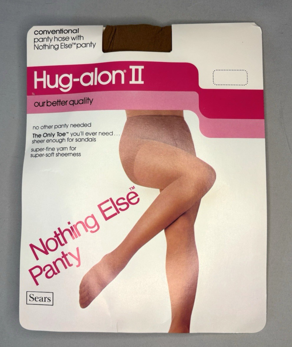 Vintage 1980’s Sears Hug-Alon II Full Nylon Stockings Size Tall 1 Pair NIP