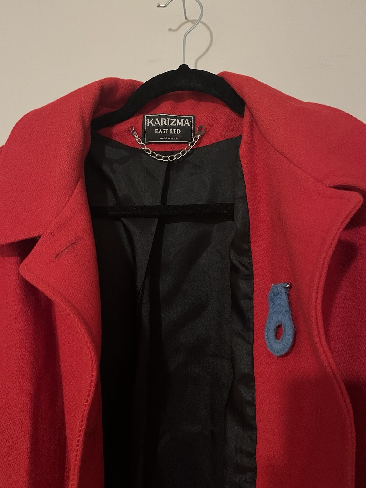 Vintage Red Karizma East Ltd. Women’s Wool Coat Size XL Made In USA