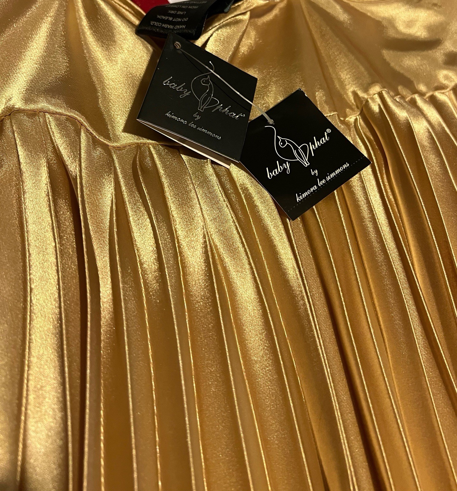 Vintage Y2K Baby Phat Satin Pleated Night Gown NWT