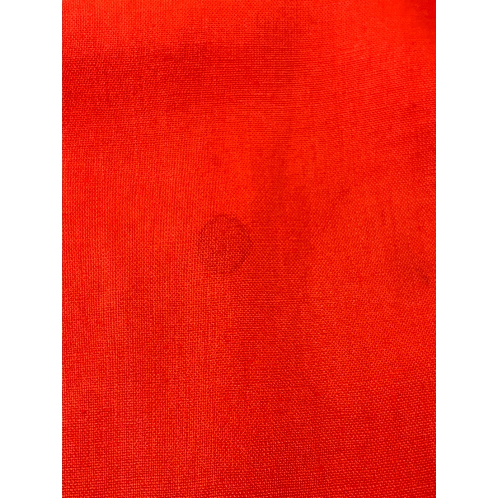 Talbots Linen Suit Set Women 12 Orange Blazer Midi Skirt Vibrant Career Wear