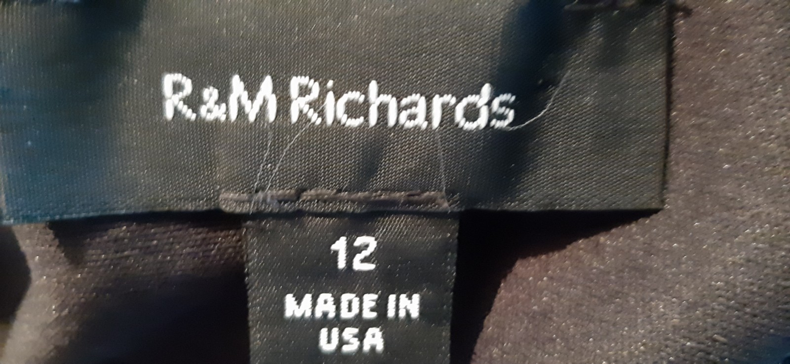 Rare Vintage R&M Richards Velvet Jacket Black Floral Glitter Made in USA Size 12