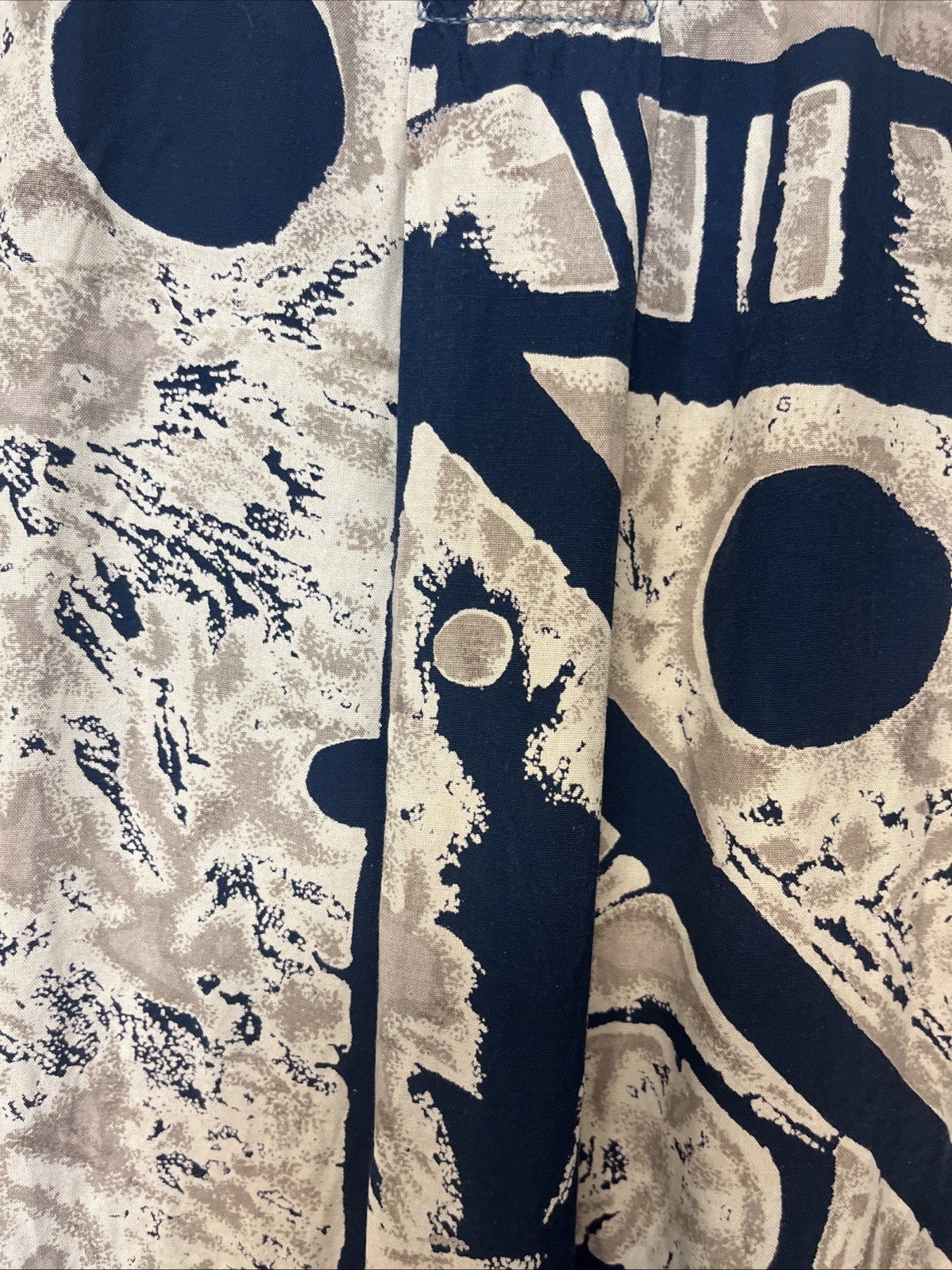 Vtg 1980s Pop Art Rayon Women’s Big Shirt Tunic „Goouch” Made in India Size S