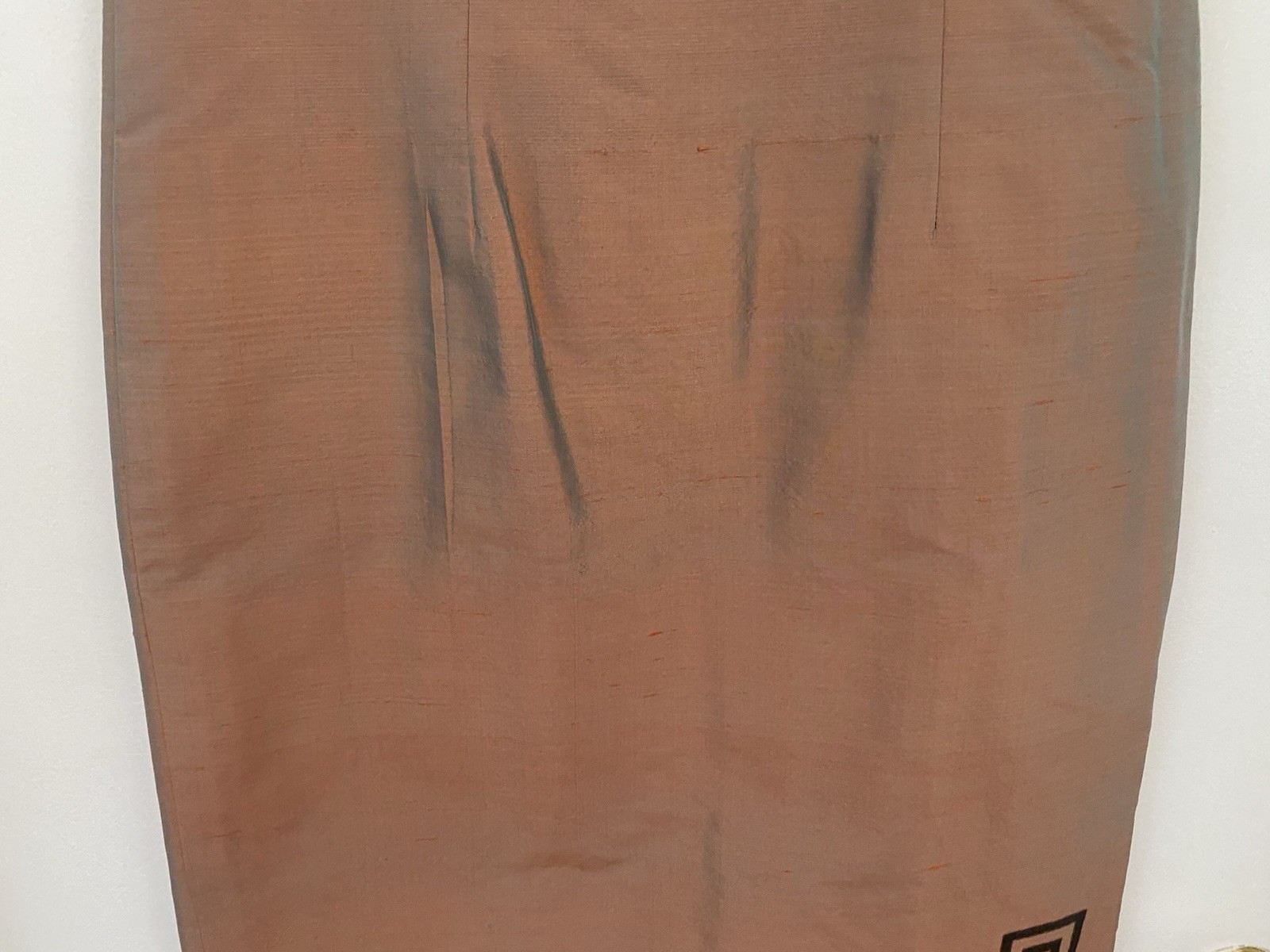 Vtg 60s Thai Silk MCM Dress Mid Century Mod Rockabilly Asian Ancient Iridescent