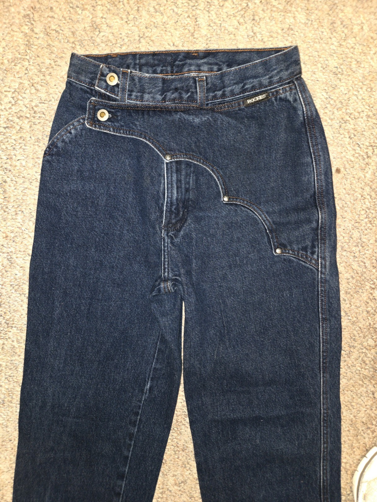 RARE Flapped Authentic Rockies Western Jeans Size 28/7 Woman’s 36″ Inseam