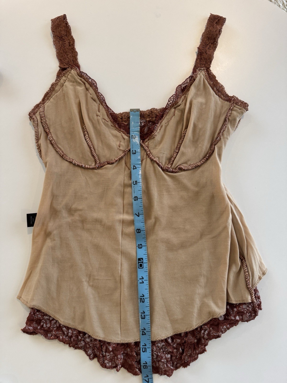 Ann Ferriday Vintage Lace Corset Style Camisole Stretchy Liner OS Unworn