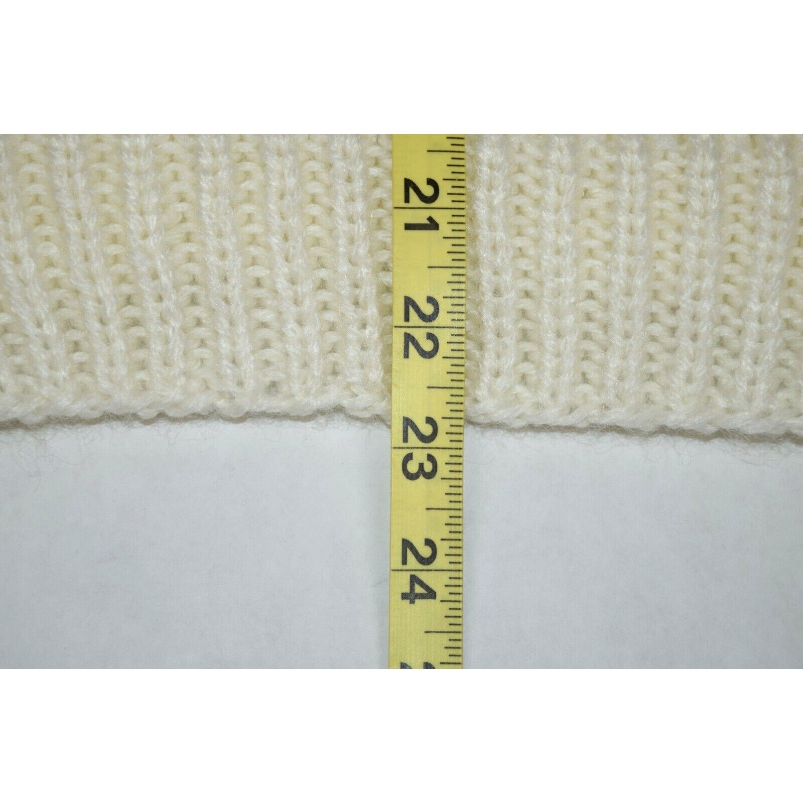 Vintage Sweater McGregor Size S/M 70s 80s White Knit Pastel Chevrons Pattern