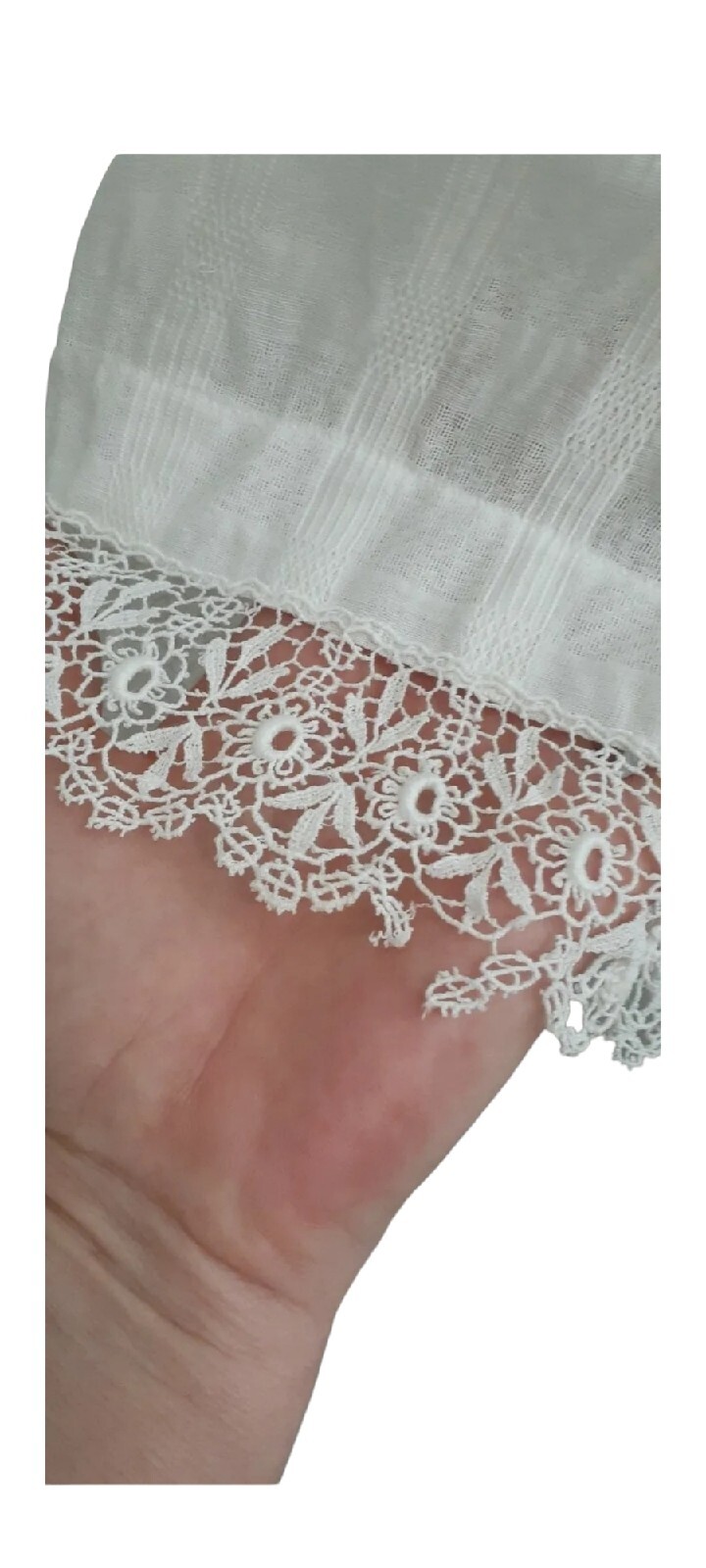Antique Edwardian Wht Cotton Batiste Lawn Skirt Middy Blouse 2pc Gibson Girl