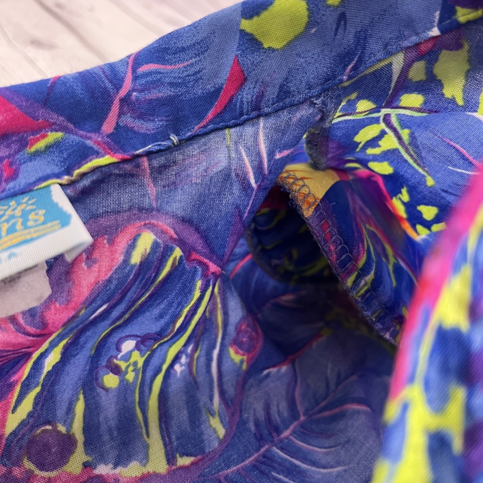 Vintage Sea Suns Neon Bright Floral Tropical Leopard Beach Pants & Top Set XL