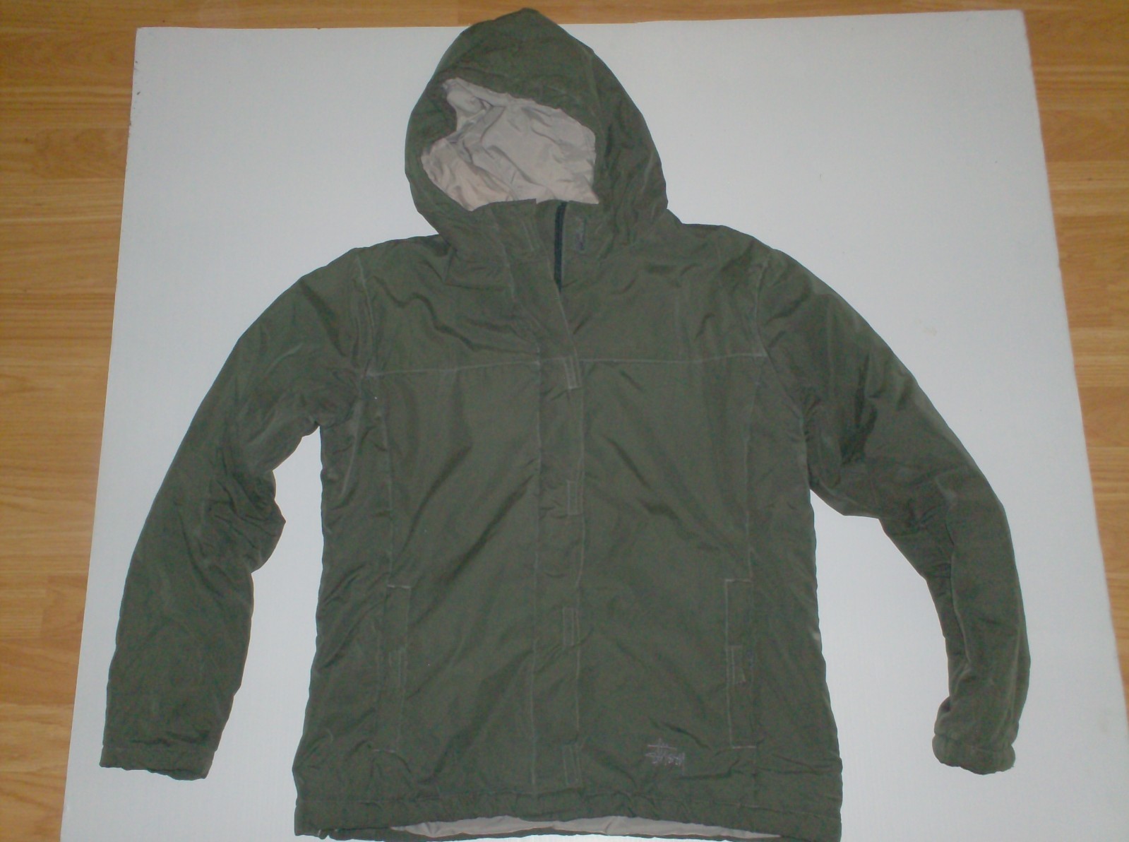 vintage jacket stussy womens girls – size S – puff jacket winter grey – pre own