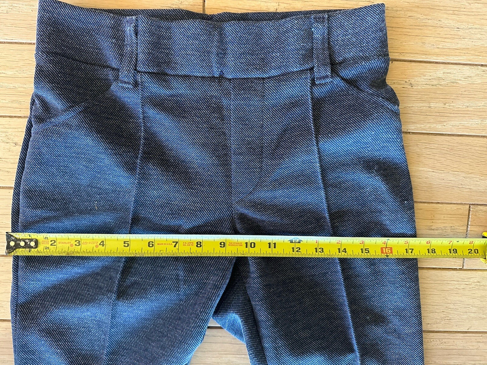 NOS H Bar C Ranchwear Vtg Womens Flared Pants Rodeo Cowboy Tomboy Blue-28” Waist