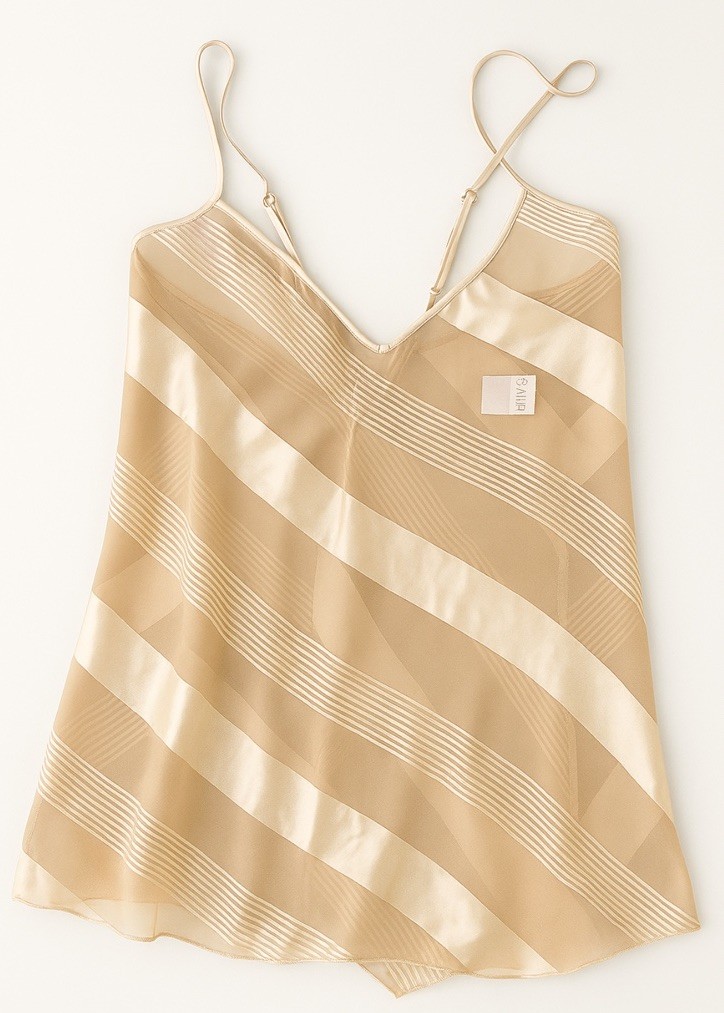 Vintage Shirley of Hollywood Lingerie Nightie Mini Slip Dress Festival Gold S*XY