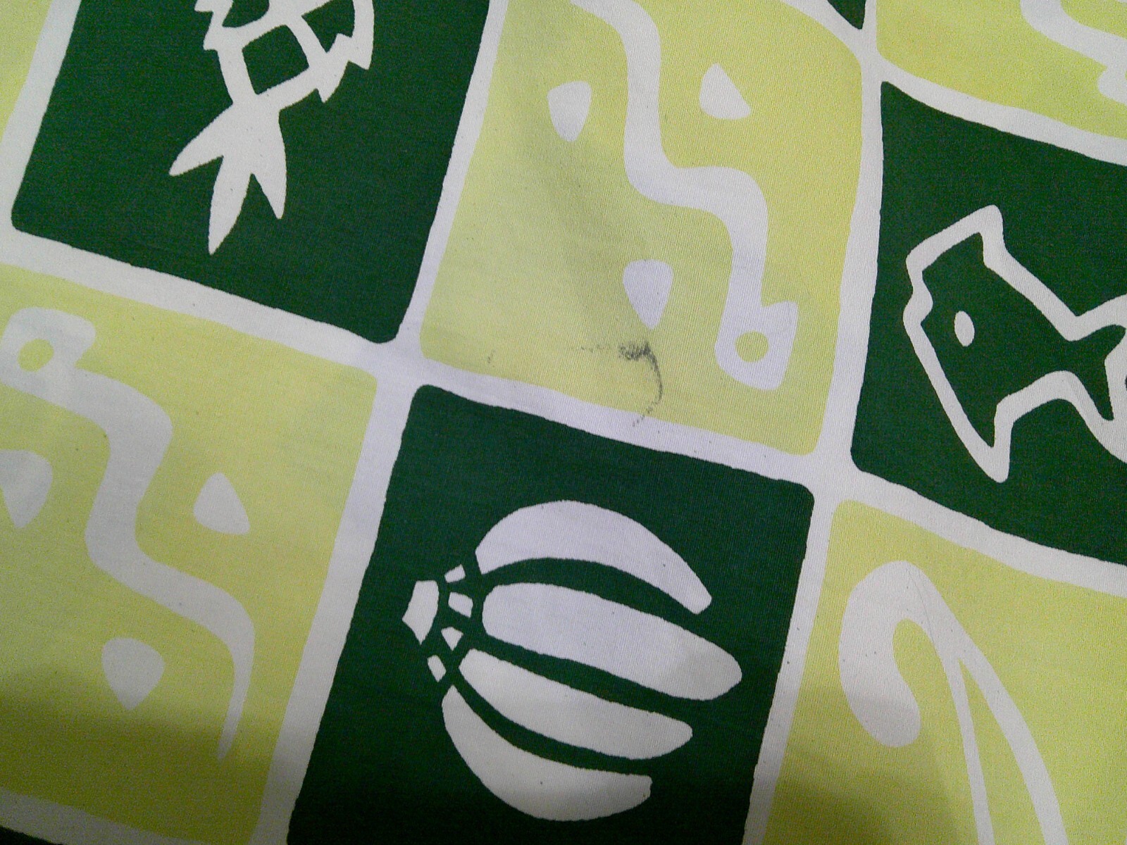 Vtg 50s Comida CARIB Elverhoj Handprint Novelty Cotton Full Circle Skirt Swing S