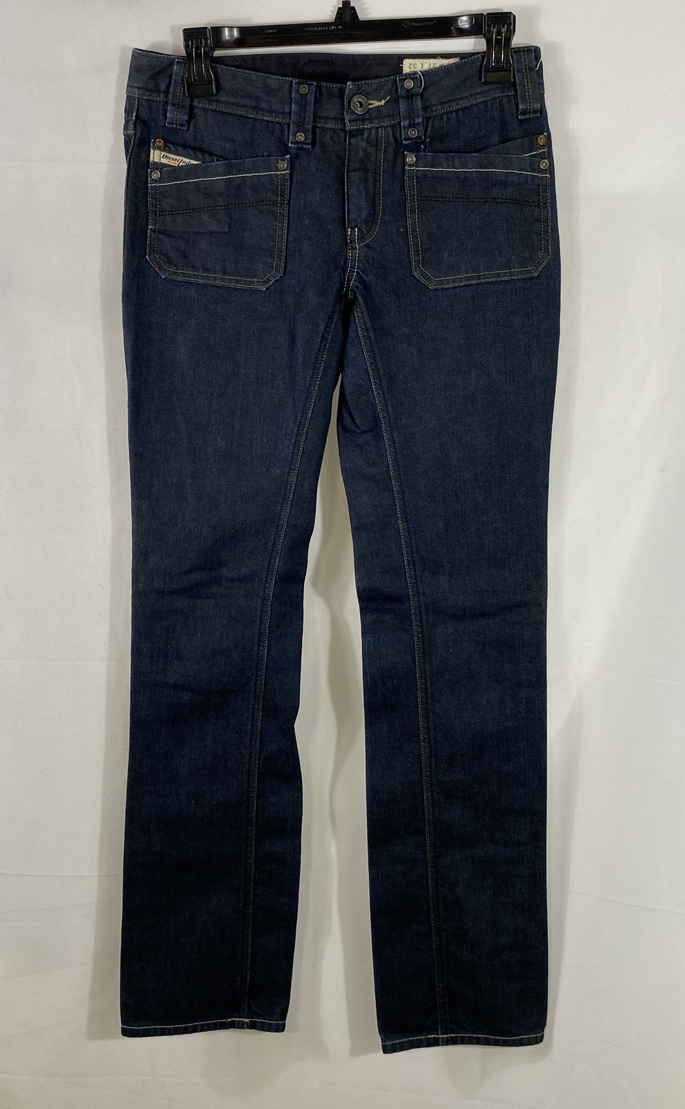 Vintage Diesel Industry Women’s Dark Wash Straight Leg Denim Jeans Sz 27×32