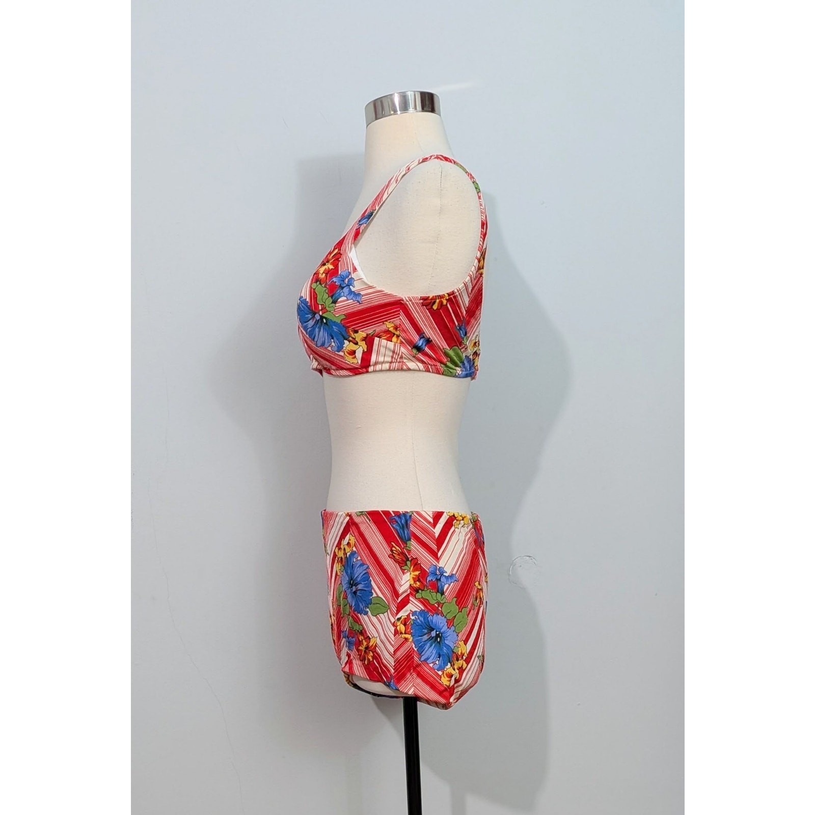 60s/70s Floral Bikini Set
