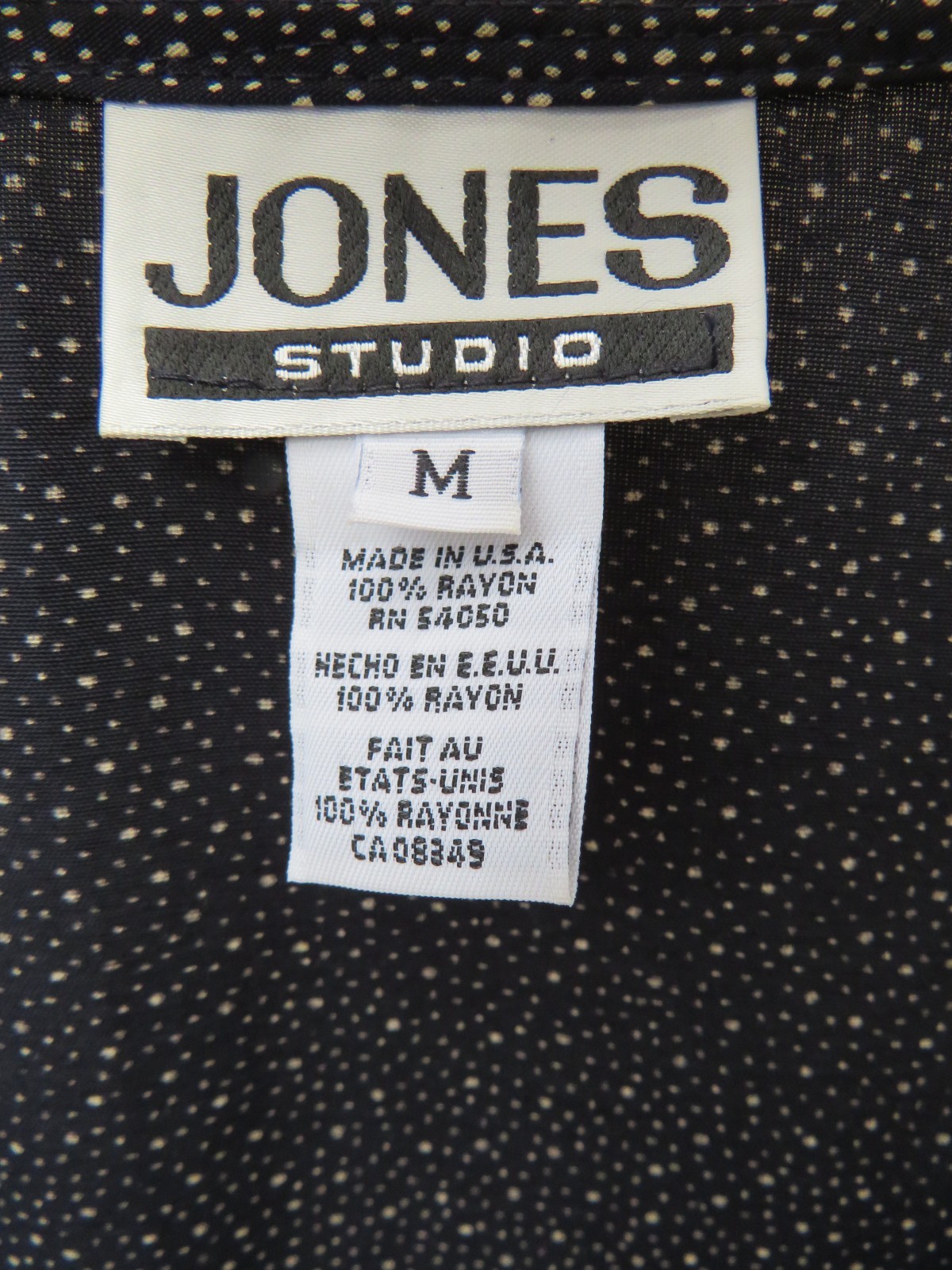 90s Vintage USA M Jones Studio Sleeveless Midi Dress Shell Buttons Rayon
