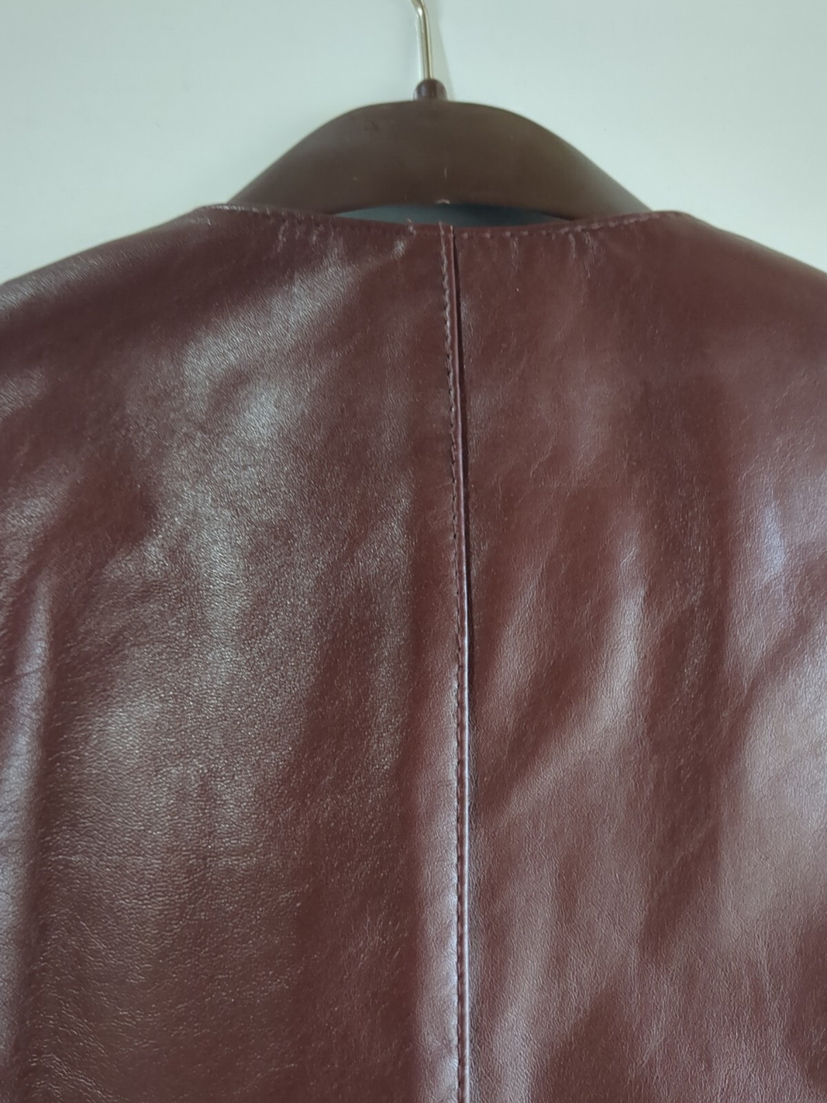 ETIENNE AIGNER Vintage 70’a Leather Vest Size 14 Oxblood Red With Hanger- READ