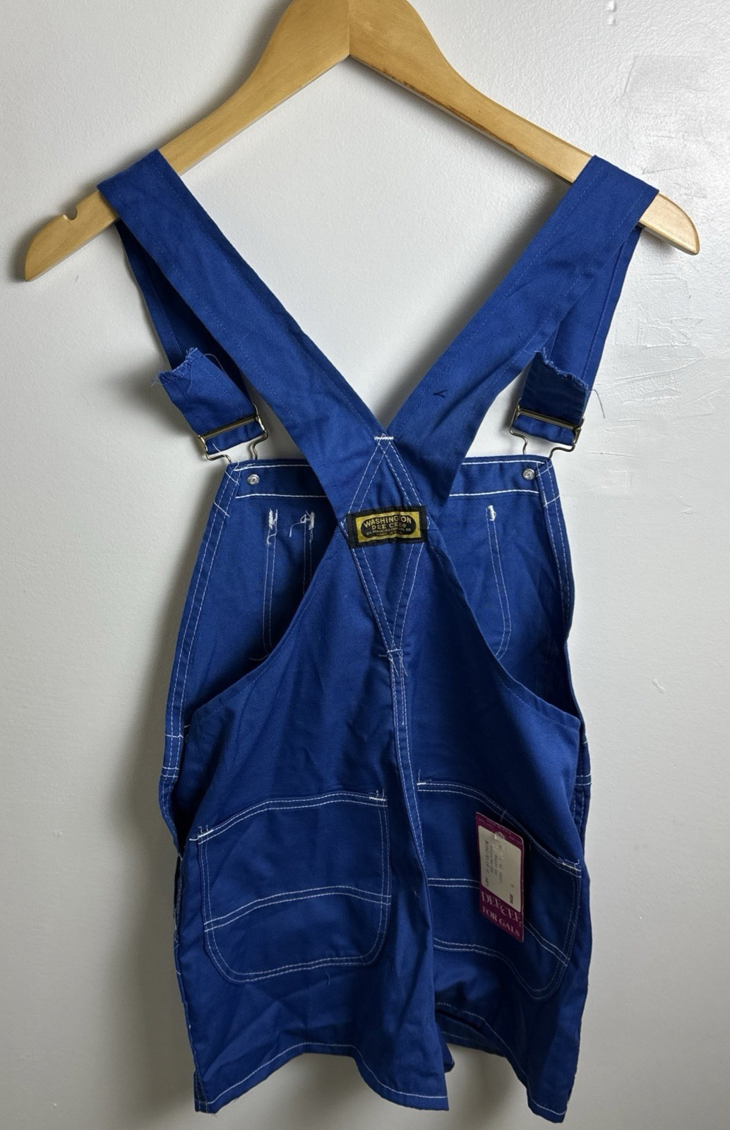 Vintage Deadstock Washington Dee Cee Overall Shorts Blue Size 9 Made in USA