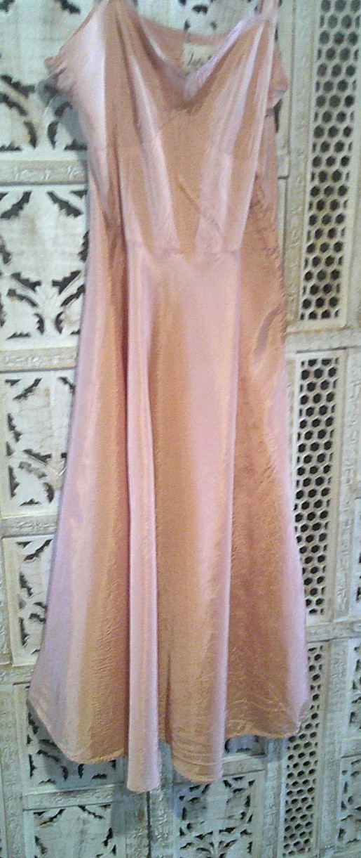 Vintage MCM 60s S Pink Crepe Dress Cocktail Party Sleeveless Metal Side Zipper