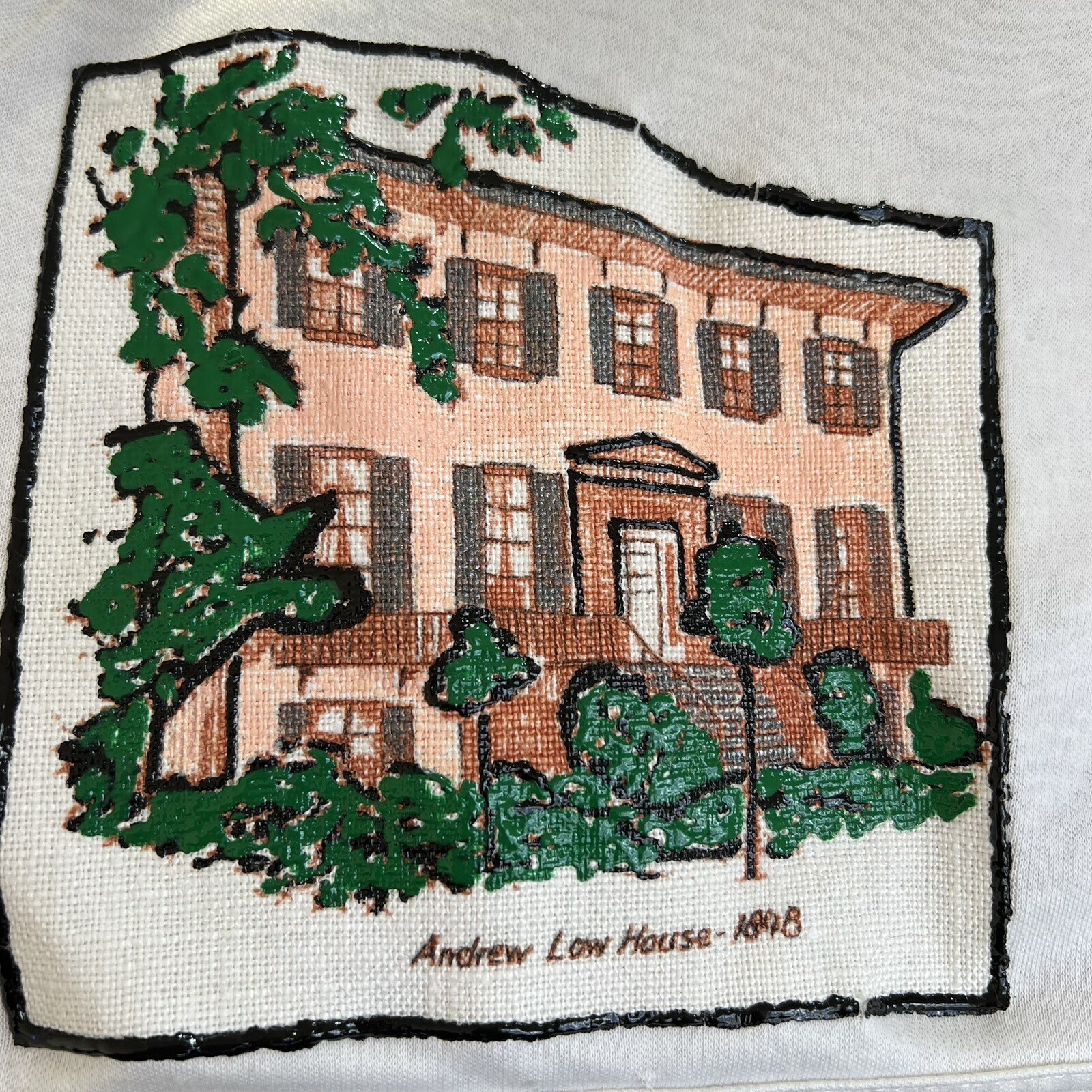 Vintage Savannah Georgia Historic Homes Handmade Circle Skirt Novelty 1990s