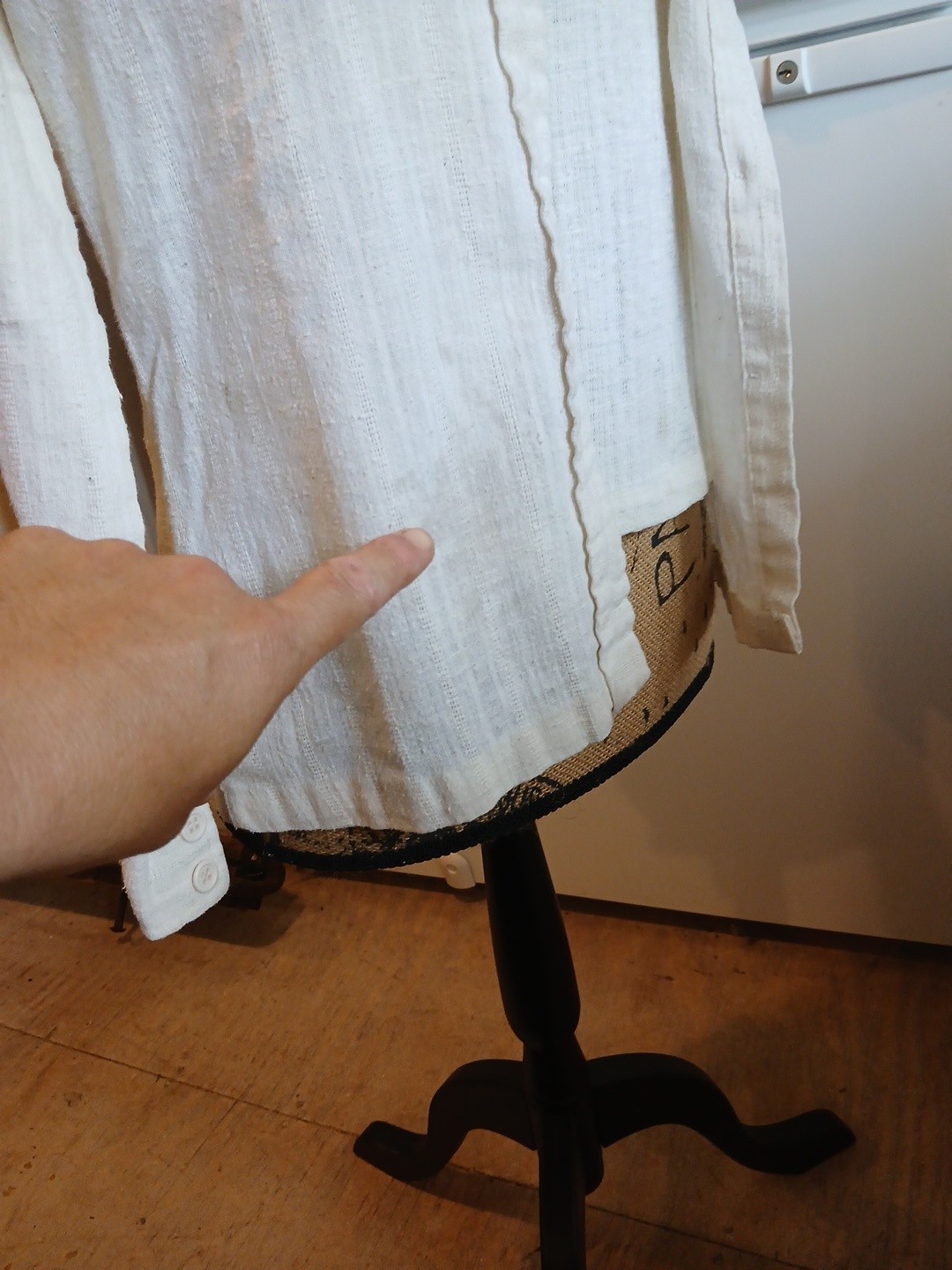 VTG 70s Lady Manhattan 2 Pc Set Cream Textured Cotton Poly Blouse Tank